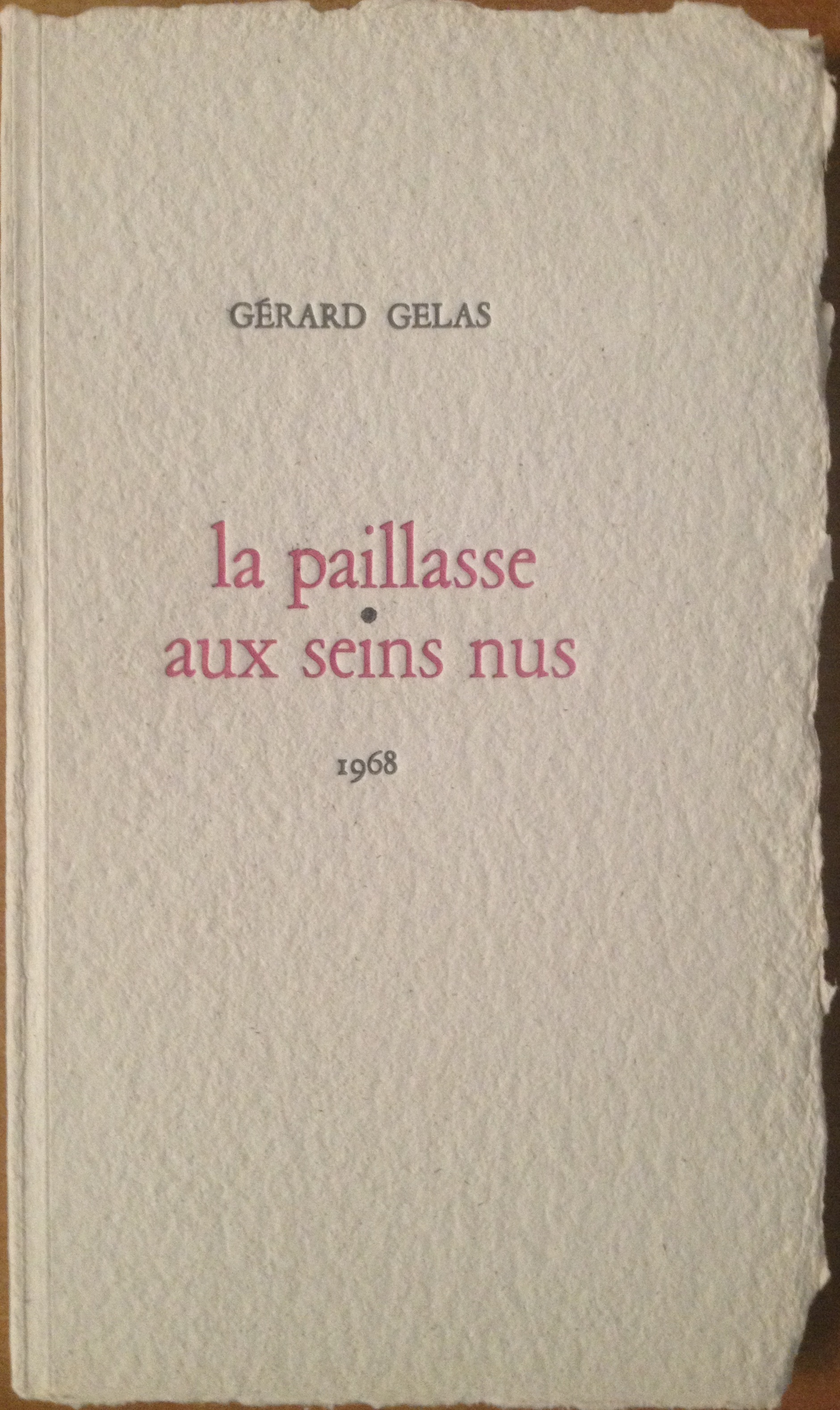 Parution de deux textes de Gérard Gelas