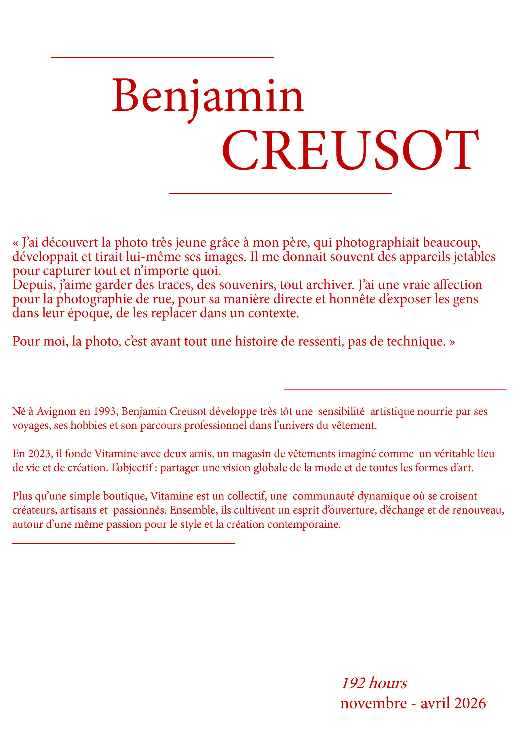 “HORS CHAMPS”, une exposition de photographies Avec les artistes : Benjamin Creusot & Guillaume Niemetzky 